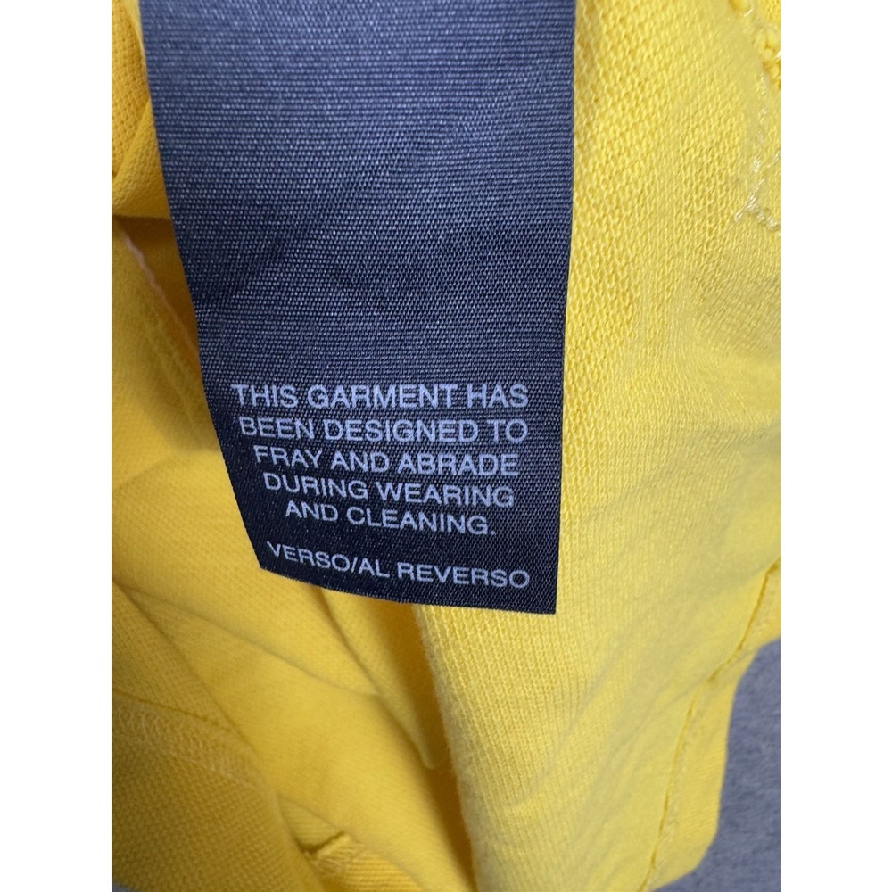 Tommy Hilfiger Rugby Shirt Navy Blue Yellow Iconic Classic Striped Rap 5 Custom - Picture 8 of 13